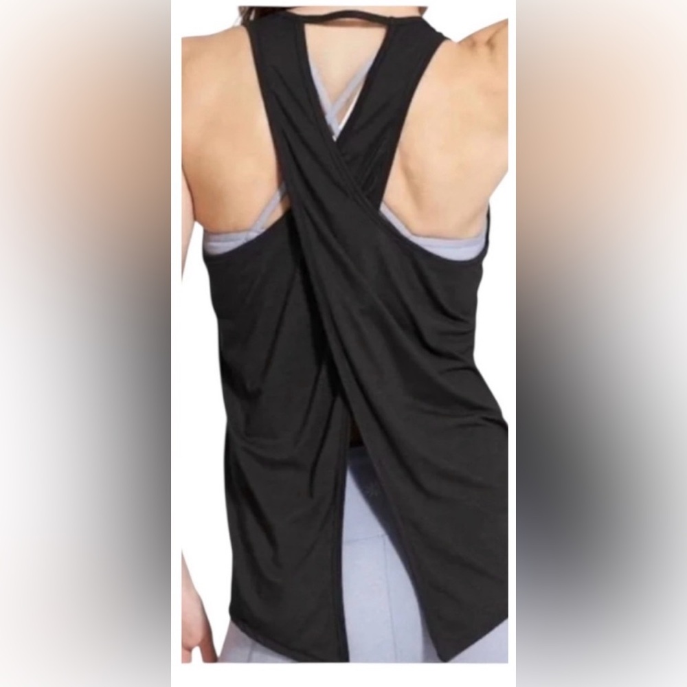 Athleta Essence Open Back Criss Cross Tank – Lightweight‎ Active Top 🖤🏃♀️